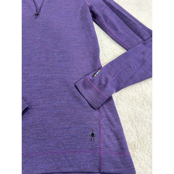 Smartwool Purple 1/4 Zip Pullover Size Small - Picture 3 of 7